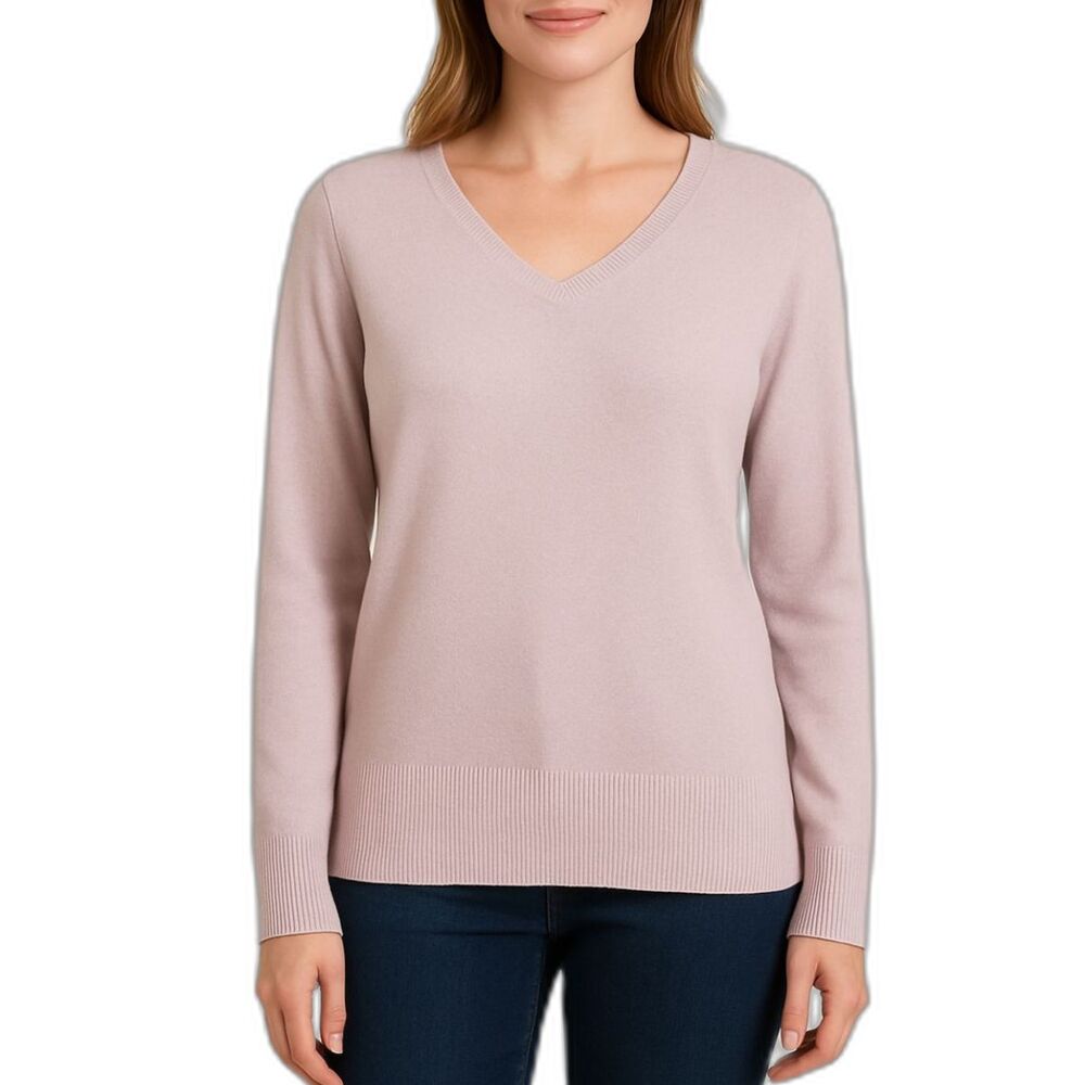 Neiman Marcus Women’s Cashmere V-Neck Sweater | Size Large